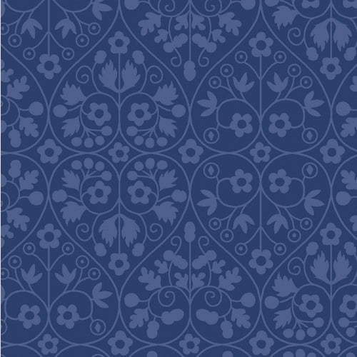 Liberty Quilting Cotton - The Orchard Garden Collection - Gated Shadow Navy