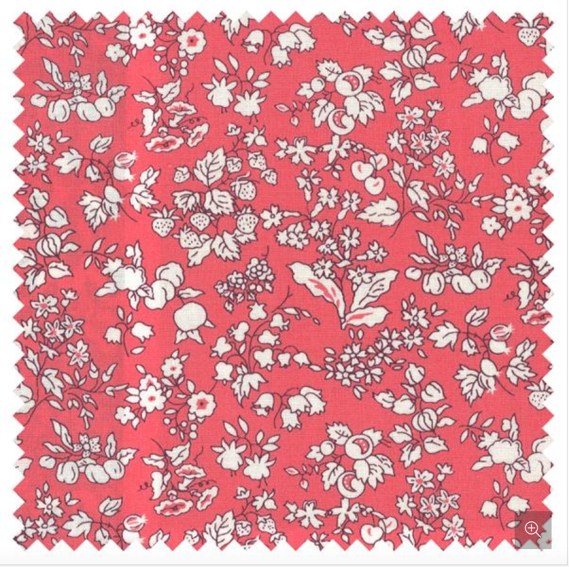 Liberty Quilting Cotton - The Orchard Garden Collection - Fruit Silhouette Tangerine